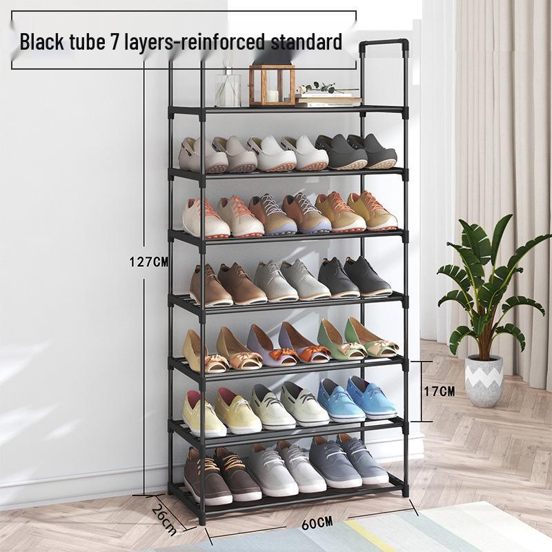 Compact Multi-Layer Metal Shoe Rack for Small Spaces