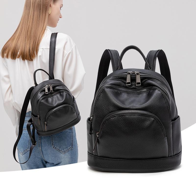 Fashion Women Backpack School Bags for Teenage Girls Schoolbag Backbag High Quality PU Leather Shoulder Bag Students Handbag Book Bag