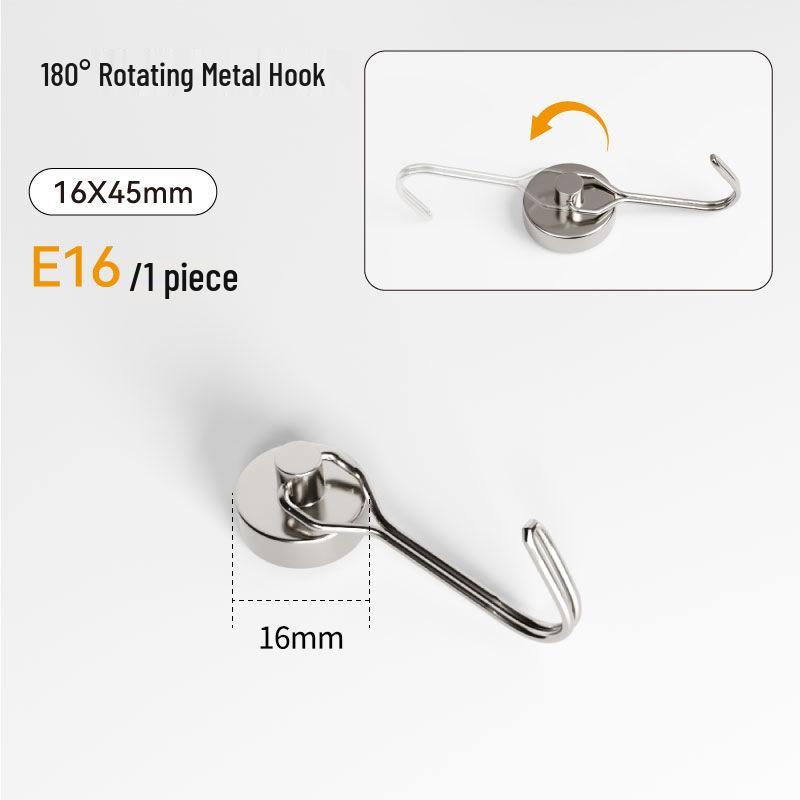 Super Strong No-Trace Magnetic Hook for Kitchen, Door & Refrigerator