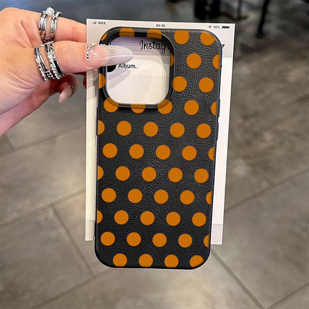 Black Polka Dots Phone Case For IPhone 17 16 15 11 12 14 13 Pro Max Plus SE 16E Cute Soft Silcone Cover