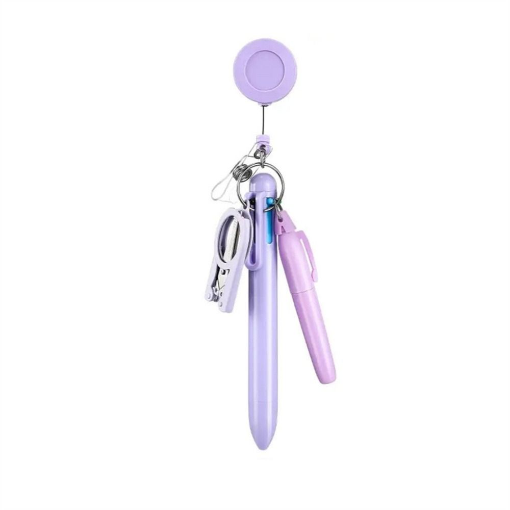 Badge Holder Nurse Ballpoint Pen Highlighter Nurse Ball Pen Retractable Nurse Pen Student Use