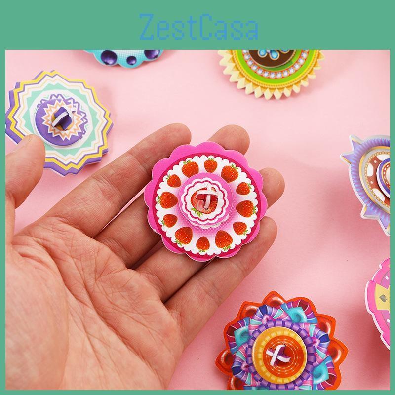 Children Diy 3d Puzzle Paper Gyroscope Art Craft Toy Gift For School Kids