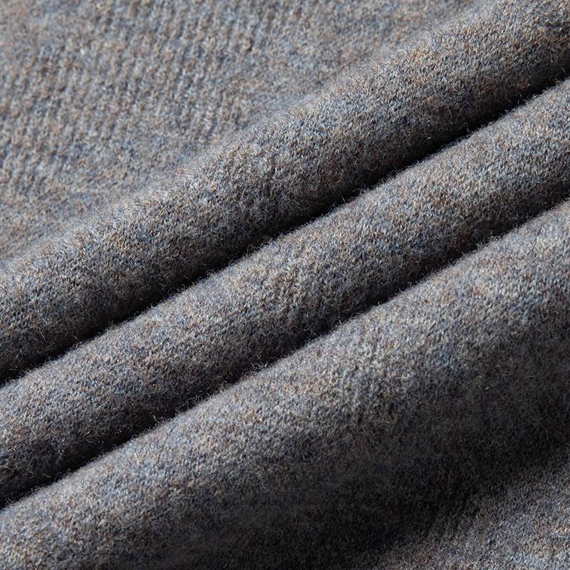 Men's Winter 100% Wool Round Neck Pullover Sweater