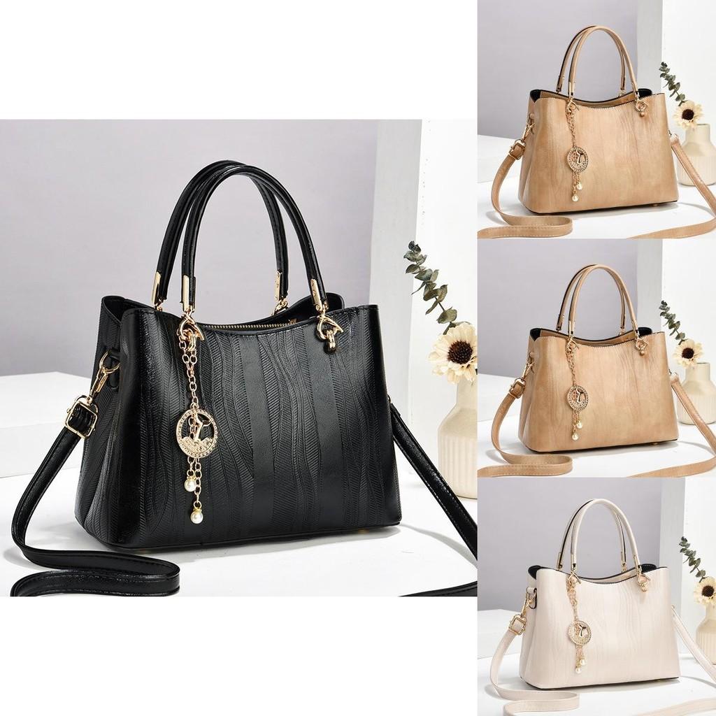 Chic And Stylish Pu Handbag For Fall Winter With Versatile Shoulder Strap And Zipper Closure