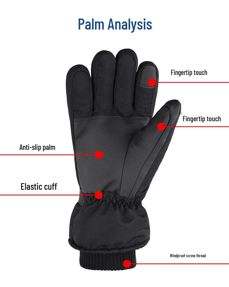Winter Heated Gloves with Adjustable Temperature for Cycling, Skiing, and Motorcycling