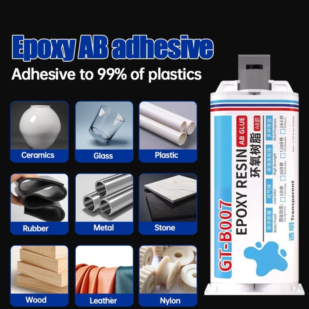 50ML Strong Adhesive Repair Sealant Epoxy Resin AB Glue  For Wood Metal Ceramic Plastic