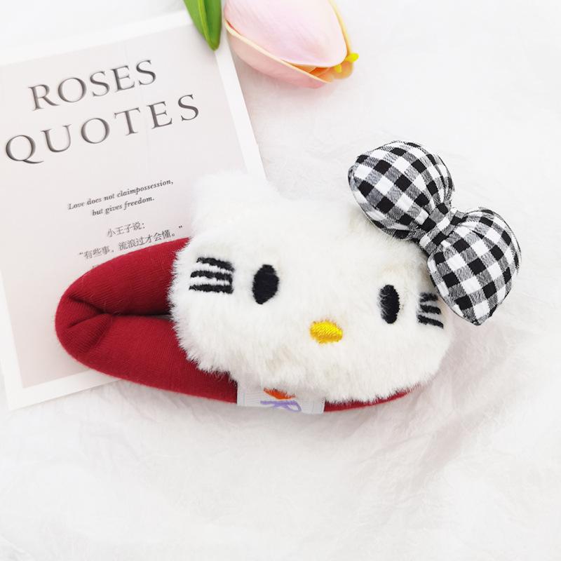 Large Cartoon Kitten Plush Hair Clip - Adorable Versatile Headwear for Girls