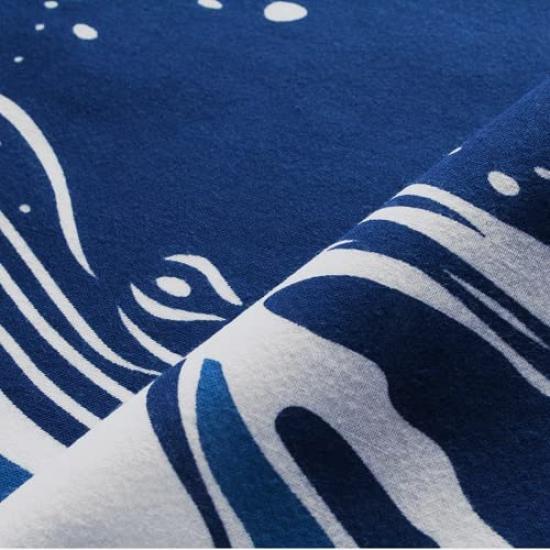 Some No Anbo Tenugui Hand Traditionally Tokuoka Made In 35cm X 100cm (Japanese Towel) "Whale" - Dyed, 100% Cotton, Weave, Japan,