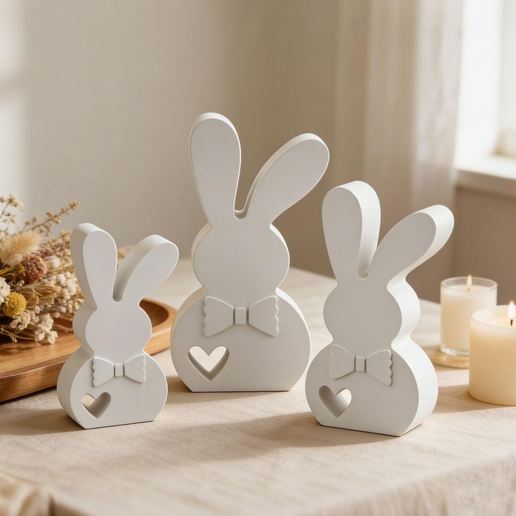 Easter Rabbit Mold Food-Grade Silicone Casting Mold Rabbit Figurine Mold Flexible For Soap Making Resin Craft Candle Making