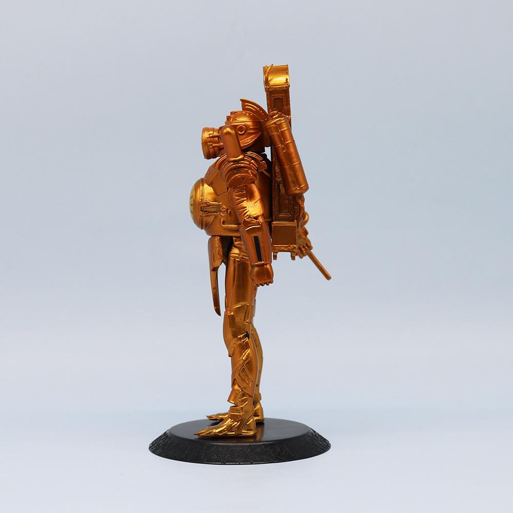 Gold Clock Man Action Figure Hand-made Joint Movable Transforming Clock Man King Toy Decor 17cm Pvc