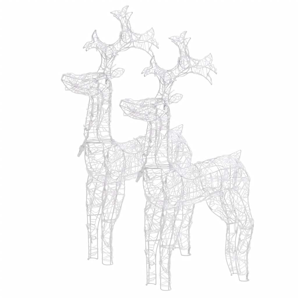 Reindeer Christmas Decoration 2 Pcs. 60x16x100 Cm Acrylic