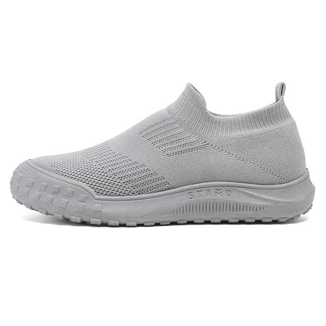 2024 New Men's Sneakers Breathable Lightweight Mens Casual Running Shoes Non Slip Mesh Men Socks Shoes Comfortable Lazy Sneakers