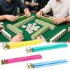 Mahjong Racks With Pushers 4 Pieces US Mahjong Tile Racks 18.5 Inch Modern Clear Portable Holder For Game Storage Table Play