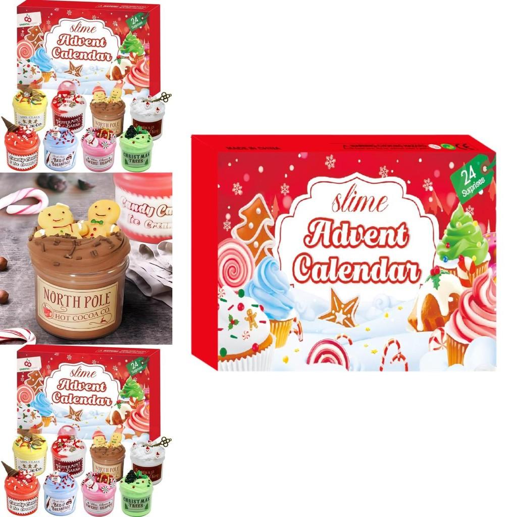 Christmas Advent Calendar 24 Days Diy Clay Cake Bucket Countdown Toy For Holiday Fun