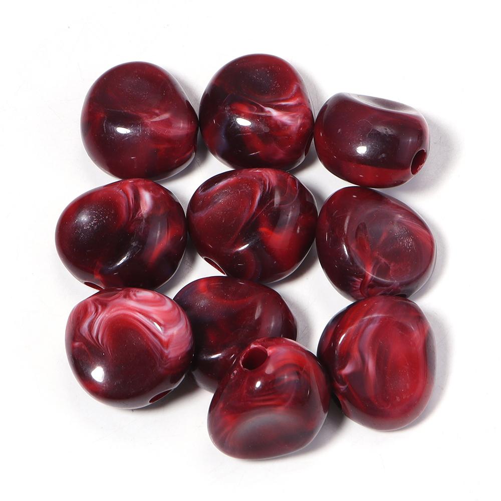 10pcs/lot Irregular Acrylic Beads Dual Color Loose Spacer Beads For Jewelry Making DIY Bracelet Nacklace Earrings Accessories