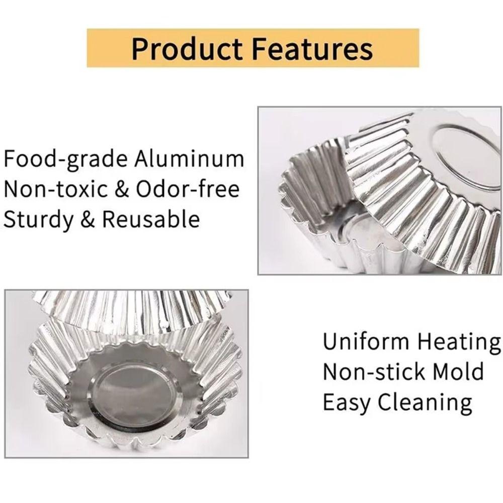 50Pcs Non-Stick Tart Muffin Molds Reusable Kitchen Baking Mold  Bakery Accessories