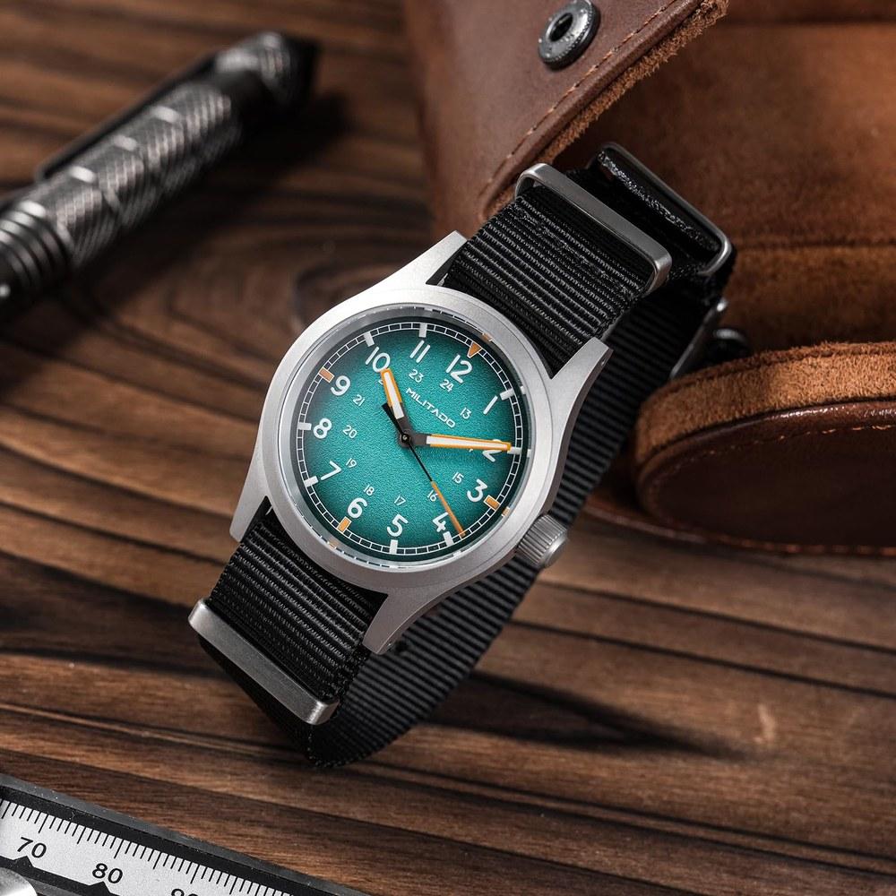 1963 Watch Militado ML05 Field Watch 38mm VH Sweep Hand Quartz Men