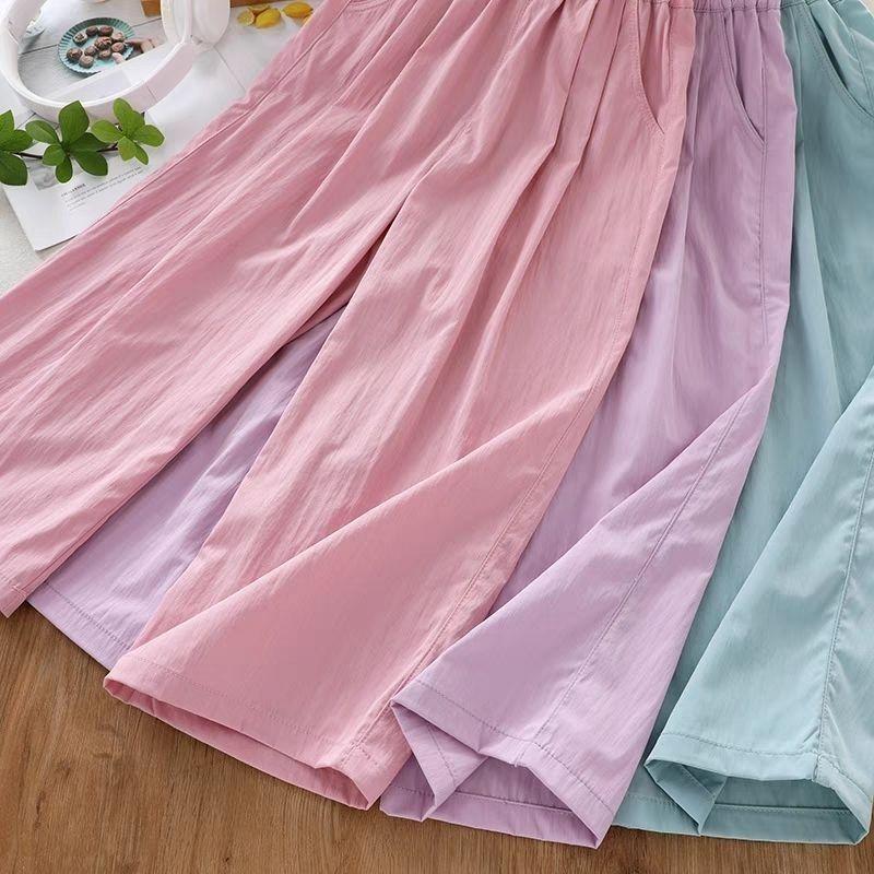 Girls' Yamamoto Pants for Summer Thin and Quick Drying Pants for Adults Children's Mosquito and Sun Protection Wide Leg Pants