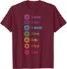 Chakra Affirmationen Ich Weiß Ich Sehe Ich Spreche Yoga Meditation Grafik T-Shirt Weiche Baumwolle Lässiges Oberteil