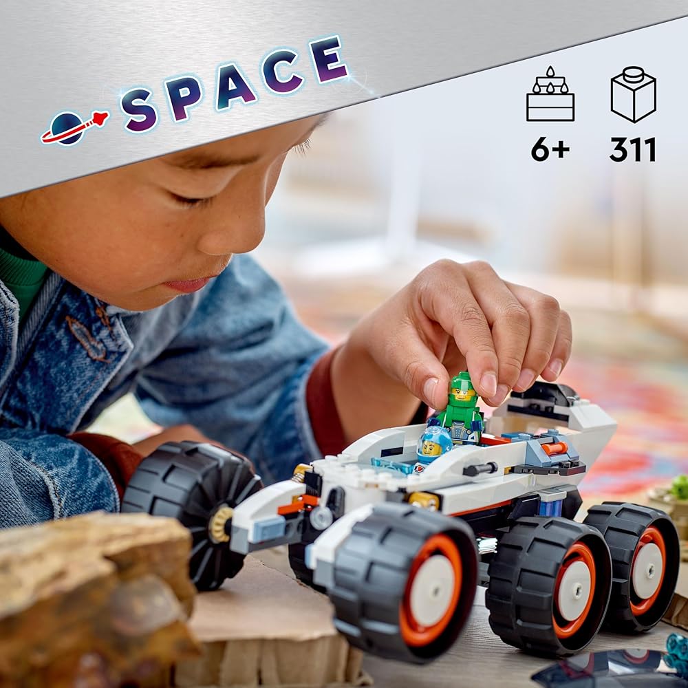 LEGO City Space Exploration Vehicle with Alien Toy Building Blocks for Kids Ages 6-9