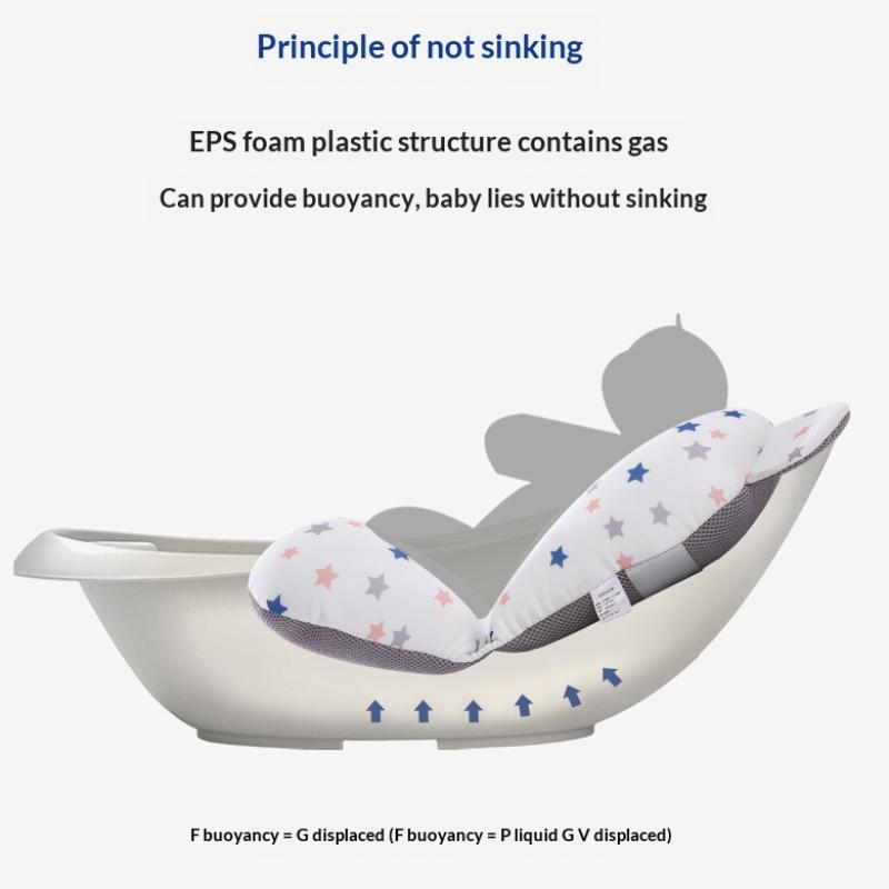 Baby Bath Seat Support Mat Infant Anti-Slip Soft Comfort Body Cushion Foldable Baby Bath Tub Pad Chair Newborn Bathtub Pillow