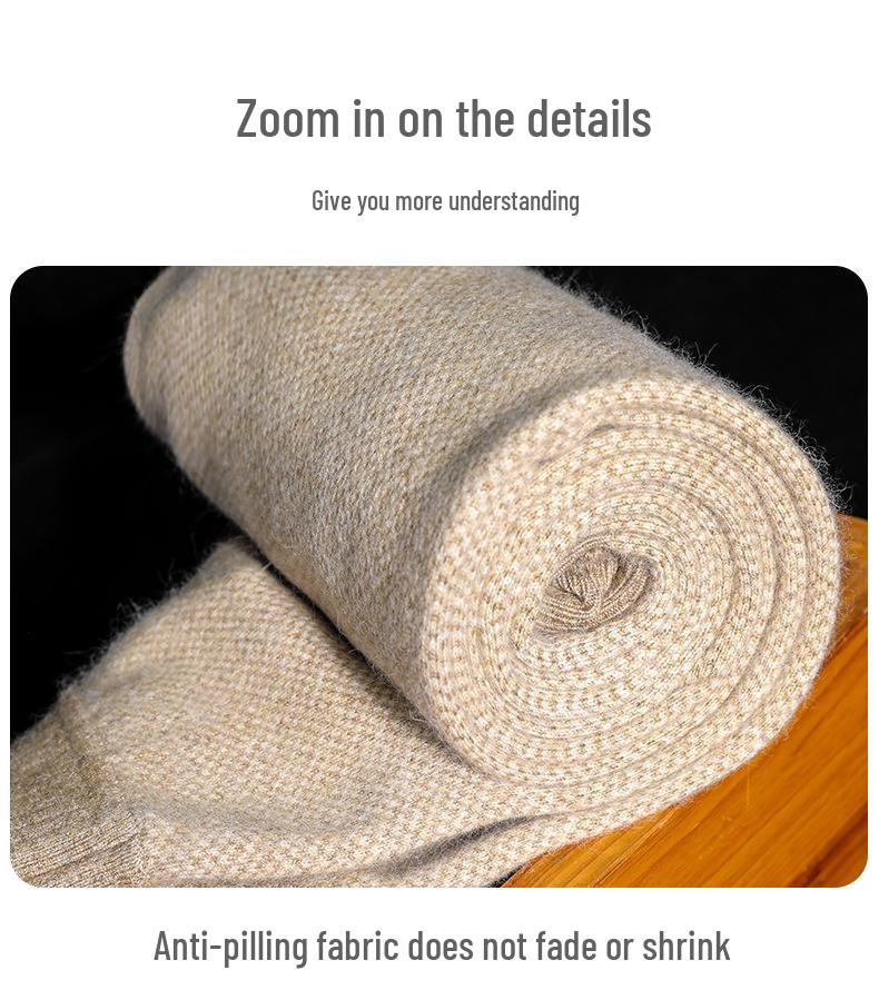 Unisex High-Waisted Wool Blend Pants - Thick, Heat-Generating, Slim-Fit Inner Layer for Warmth