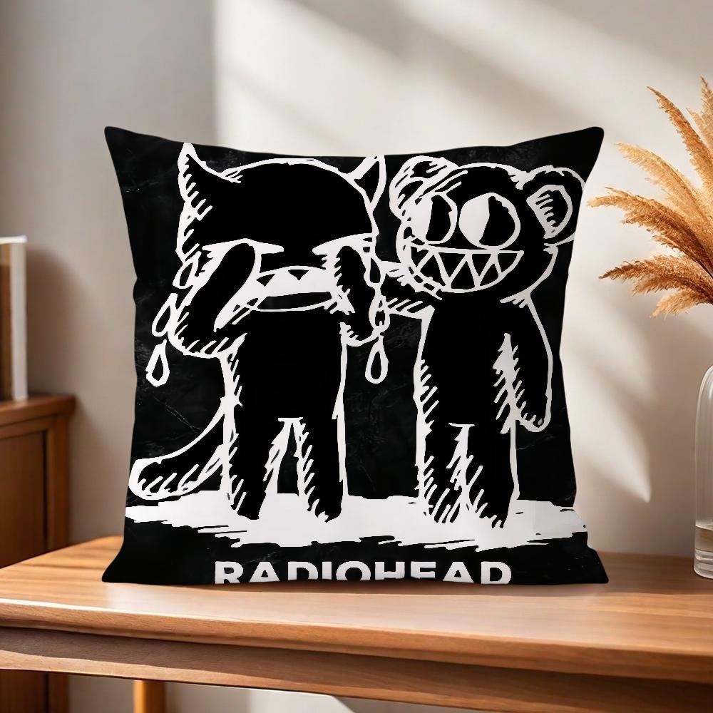 

Band R-Radiohead Comfortable soft Pillow Case for Sofa Living Room Home office Decor and Protective Covers 12x12Inch