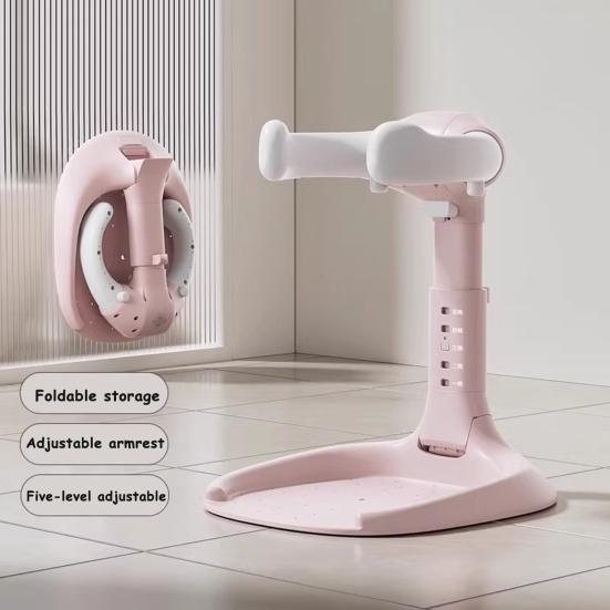 Baby Shower Stand Portable Foldable Adjustable Baby Bath Seat with Anti-Slip Base