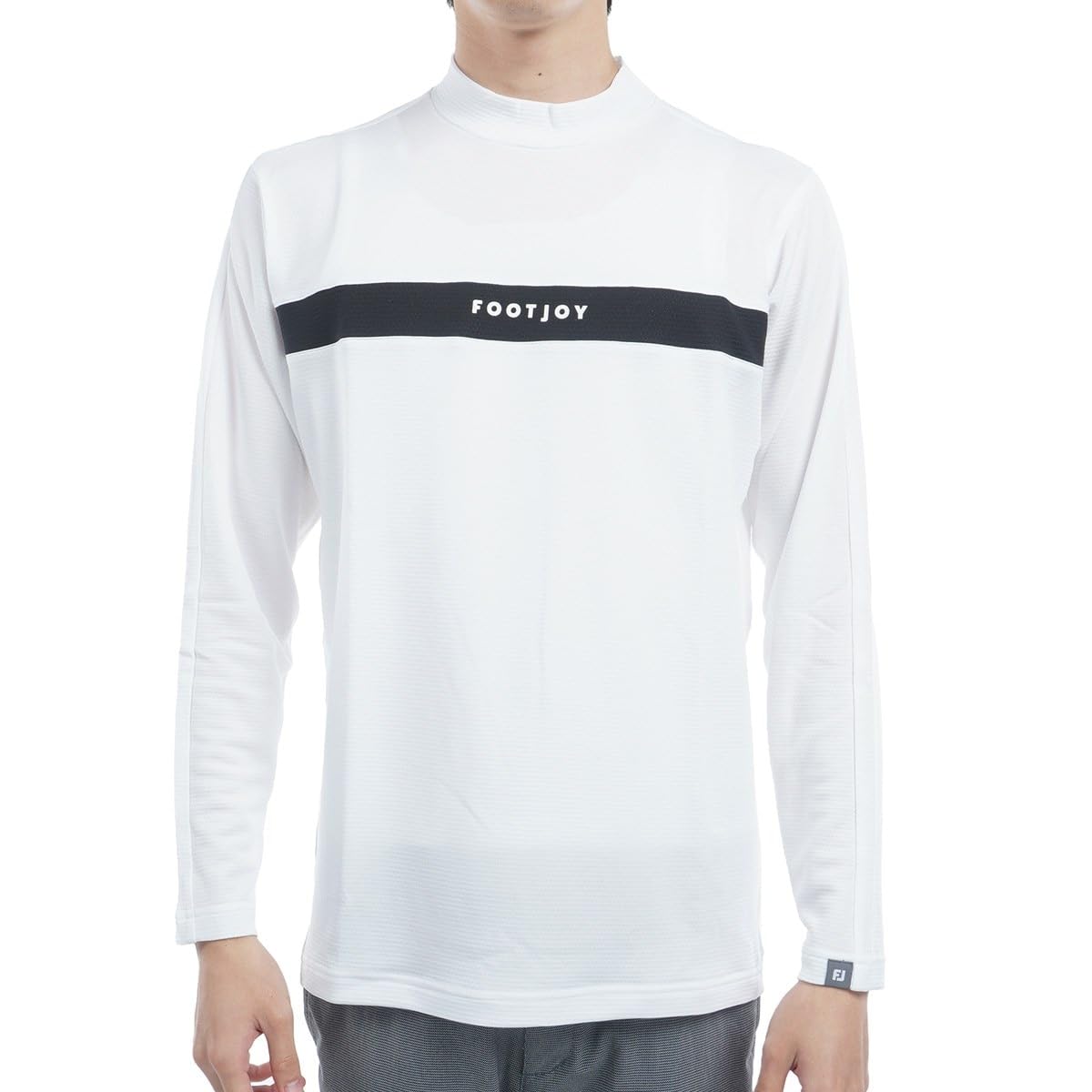 

FootJoy DRY THROUGHLIGHT Chest Line Long Sleeve Mock Neck Shirt, White, Men s, Size XL (FJ-F24-S02, 32173-XL)