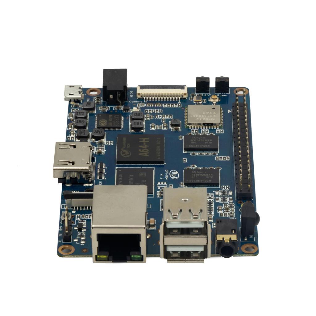 Banana Pi BPI-M64 Allwinner A64 64-bit quad-core Cortex A53 2GB DDR3 8G eMMC met WiFi BT4.0 Run Android 8 Linux Ubuntu Raspbian