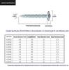 M4.2 Flat/Round Head Self-Tapping Screws & Nails, 100 pcs