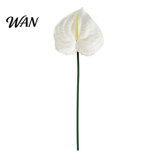 High Texture Artificial Plants 26  Real Touch Anthuriums Plant Tropical Flower with Long Stem Faux Strong Scene Adaptability Flowers Floral белый
