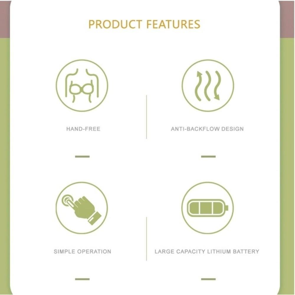 180ML Capacity Hands Free Breast Pump High Suction Silent Breast Pump  Working Moms