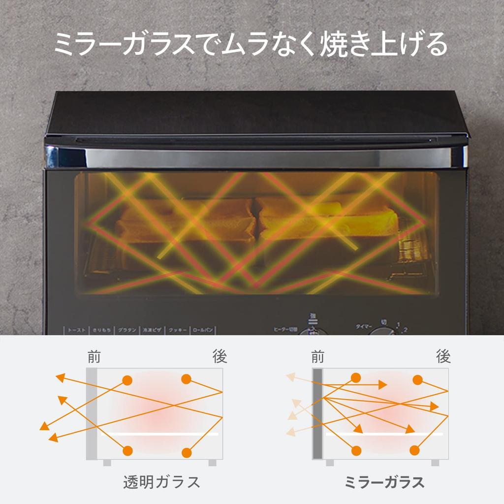 Twin Bird Toaster Oven Toaster Oven 4 Pieces Toaster Output Switching Tsubame Sanjo Mirror Glass Reduces Uneven Baking Easy To Take Out Easy To Clean