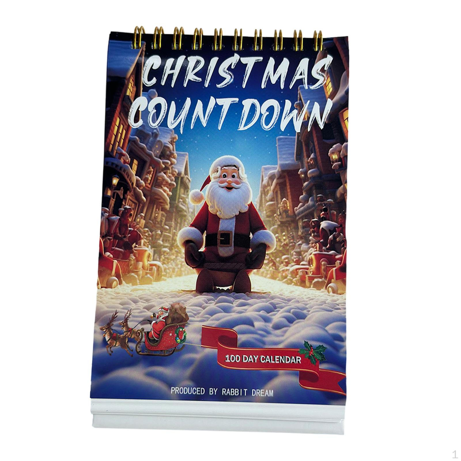 

Рождественский календарь Адвент Винтажный дизайн Креативный дисплей даты Подарок Рождество 100 дней