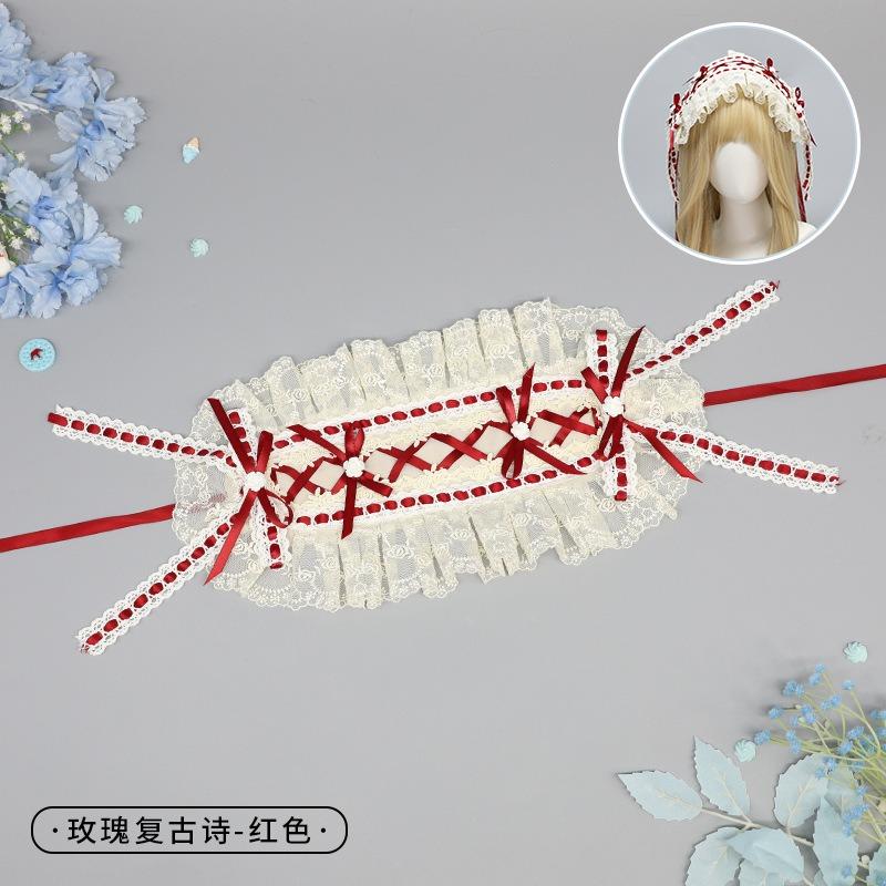 

Винтажная роза ручной работы классическая кукла ощущение широкая олита маленький предмет тяжелая промышленность вышитая кружевная повязка на голову