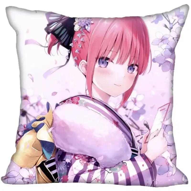 Anime Girl Nino Nakano Pillow Case High Quality Satin Fabric Pillowcase Decorative Pillow Cover Wedding Decorative