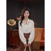 Sisi Vintage 25th Autumn/Winter Loose Fit Hong Kong Style Long Sleeve Women's Shirt #G14564