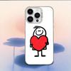 Cartoon Stickman Matchman Phone Case For iPhone 17,16,15,14,13,12,11,Mini,Pro,E,MAX White Candy Matte Shockproof Cover