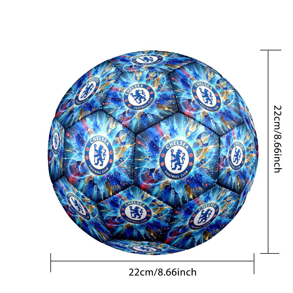 Chelsea FC Theme soccer ball Size 5 Soccer Ball Soft Touch Professional Training Football for Outdoor Sports