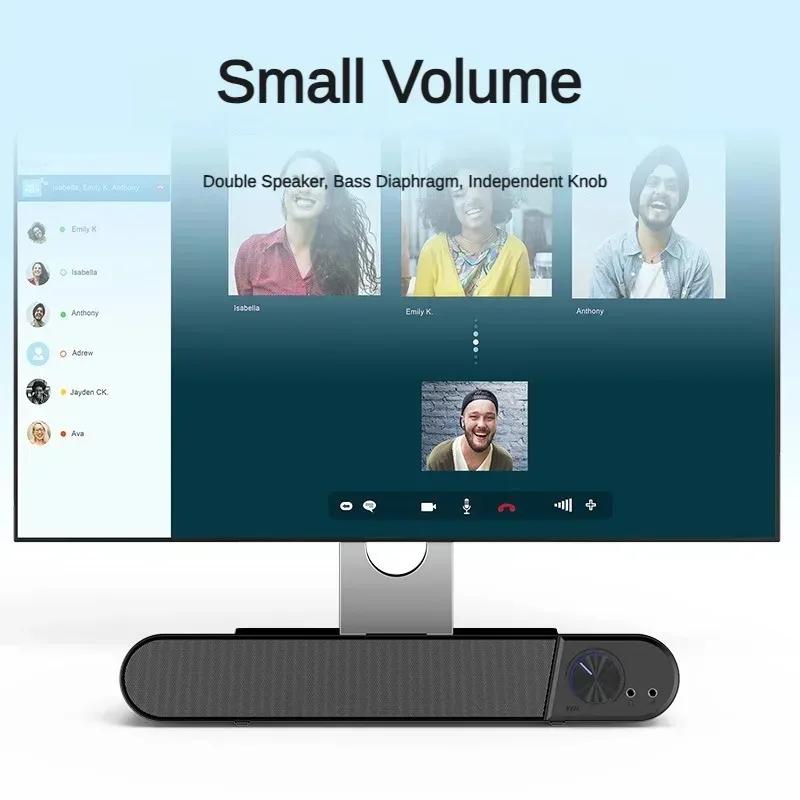 4D Wired Bluetooth Computer Speaker Surround Sound Desktop Speaker HiFi Stereo Subwoofer With Mic For Laptop PC TV Aux Speaker