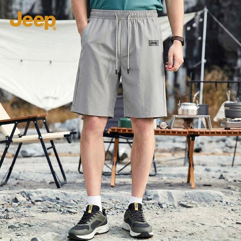 JEEP Men s Washed Cotton Five-Point Shorts 3XL