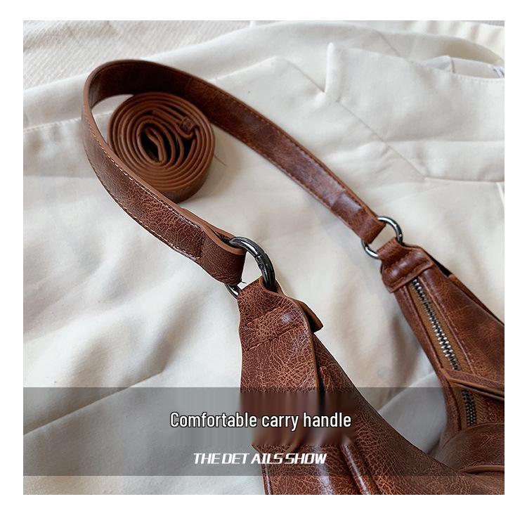 2024 Fall/Winter Women's Retro French Underarm Crossbody Bag - Simple Single Shoulder Commute Style