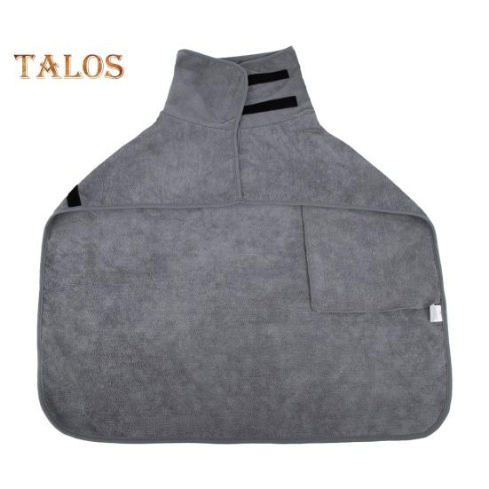 

Халат для собак, суперабсорбирующий, быстросохнущий, полотенце для собак, регулируемое, из микрофибры, для сушки собак, халат для купания, прогулок в дождливую и холодную погоду M серый