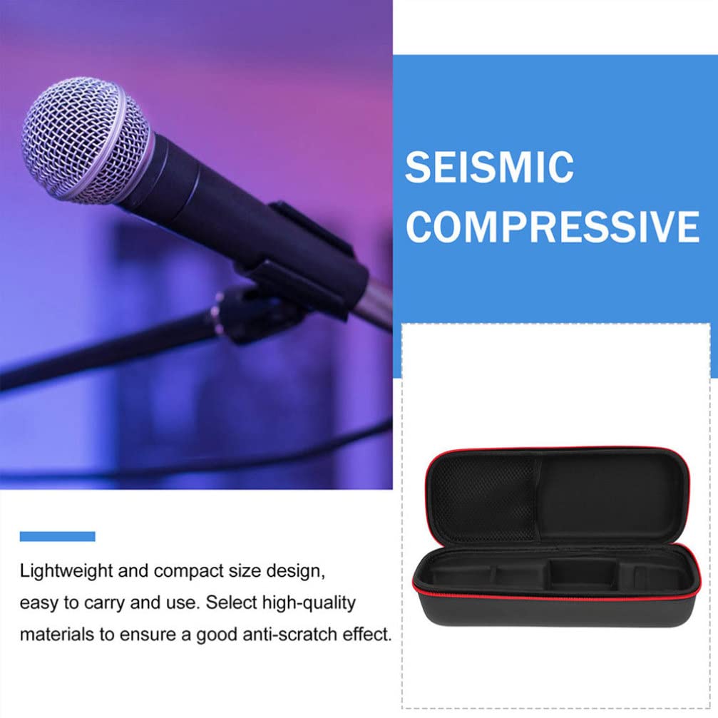 Iplusmile Pouzdro na mikrofon, Taška na mikrofon, Úložná taška na mikrofon, PU, Vodotěsné, Antivibrační, Černé