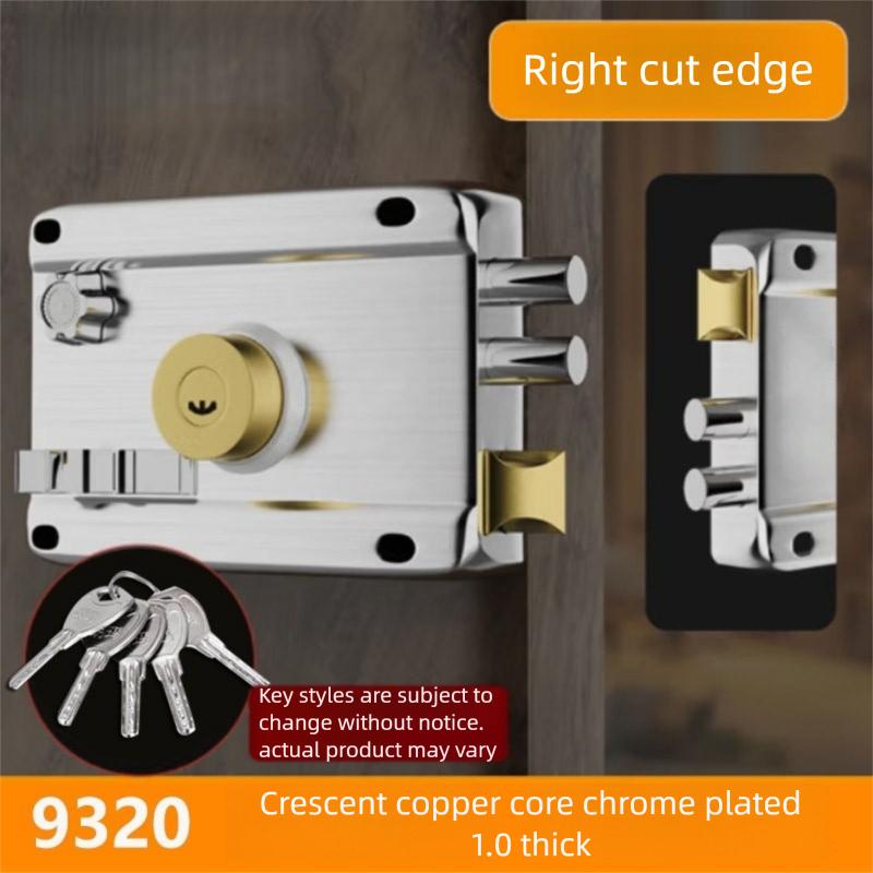 External Iron Door Lock Security Anti-Theft And Anti-picking Lock Wooden Door Compound Door Lock Multi-safety Smooth Lock