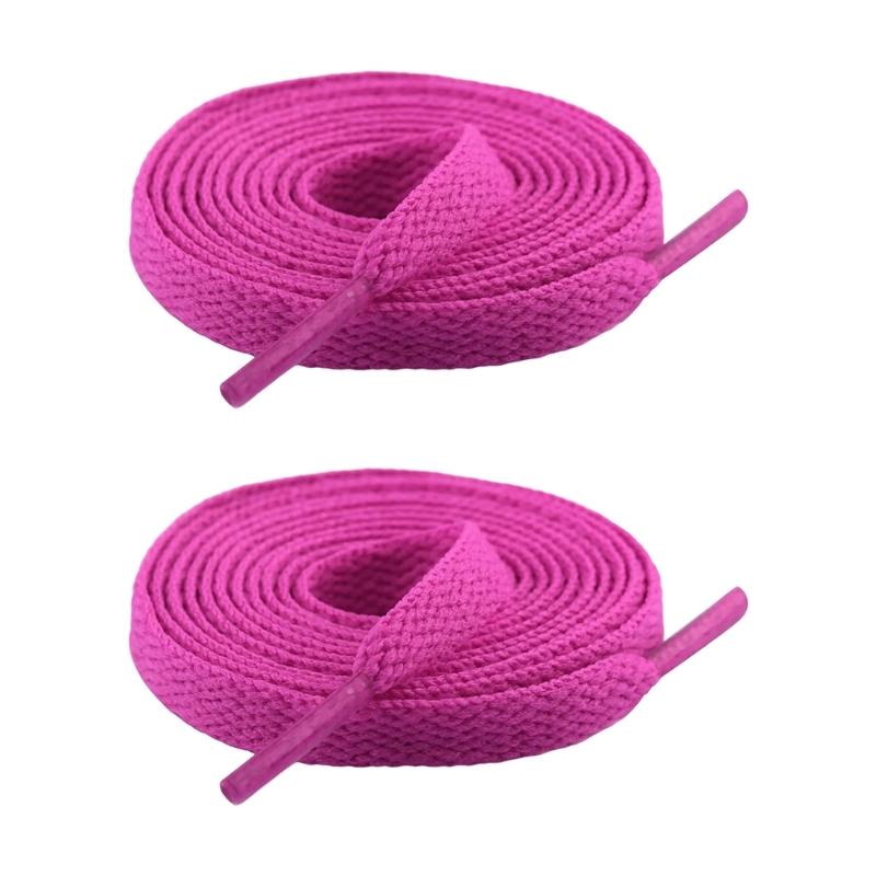 1 Pair Flat Sneaker Shoelaces 8mm Wide Polyester Replacement Multicolored Laces for Trainers and Casual Shoes Strings