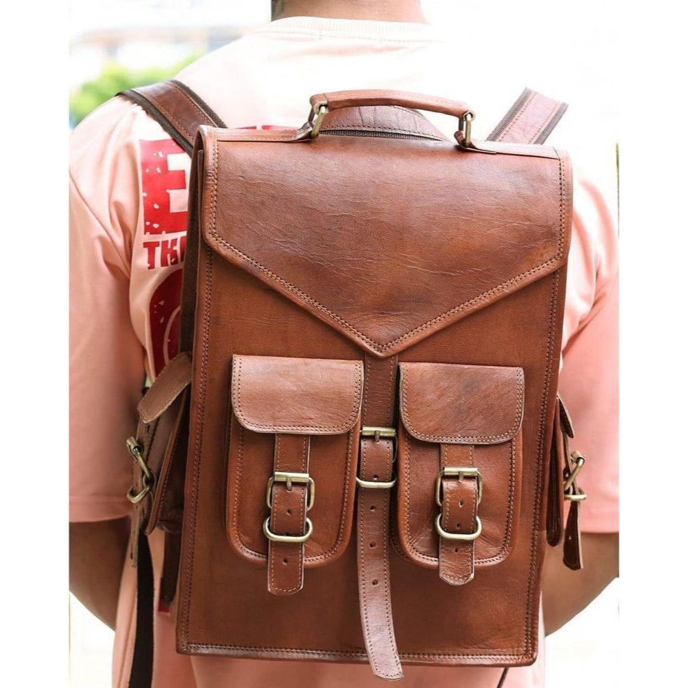 Leather Backpack Gift for Him Her, Leather Laptop Bag, Backpack, Messenger Crossbody, Groomsmen Gift, Teacher Giftc
