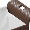 Garden Bench with Cushions Brown 116 x 46 x 57 cm Poly Rattan