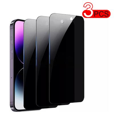 3 Stück 3 Stück ANTI-SPY Privacy Displayschutzfolie für iPhone 14 PRO MAX Anti-Spionage-Glas für iPhone 13 12 11 XS Max XR 14 Plus Schwarzer Rand aus gehärtetem Glas